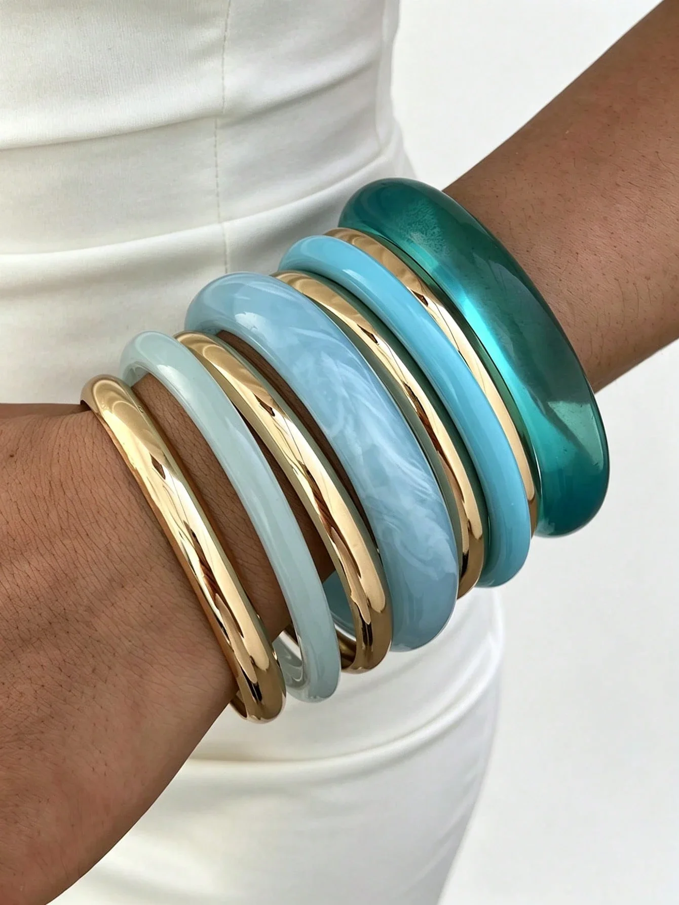 Vintage-Armband-Set aus Acryl 3