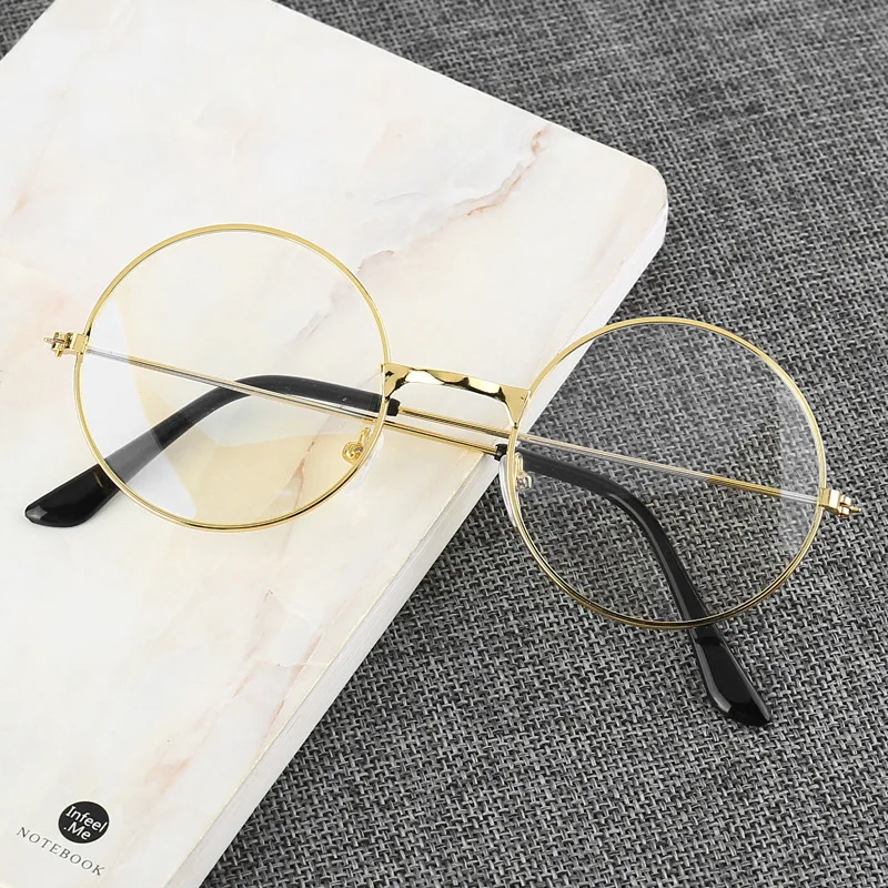 Runde Retro-Blaulichtbrille mit Augenschutz 4