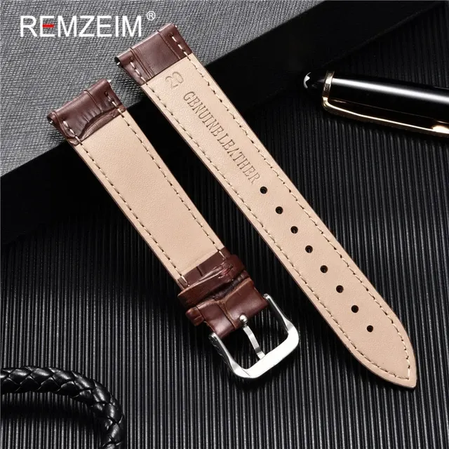 Ultradünnes Kalbsleder-Uhrenarmband 16–22 mm 4