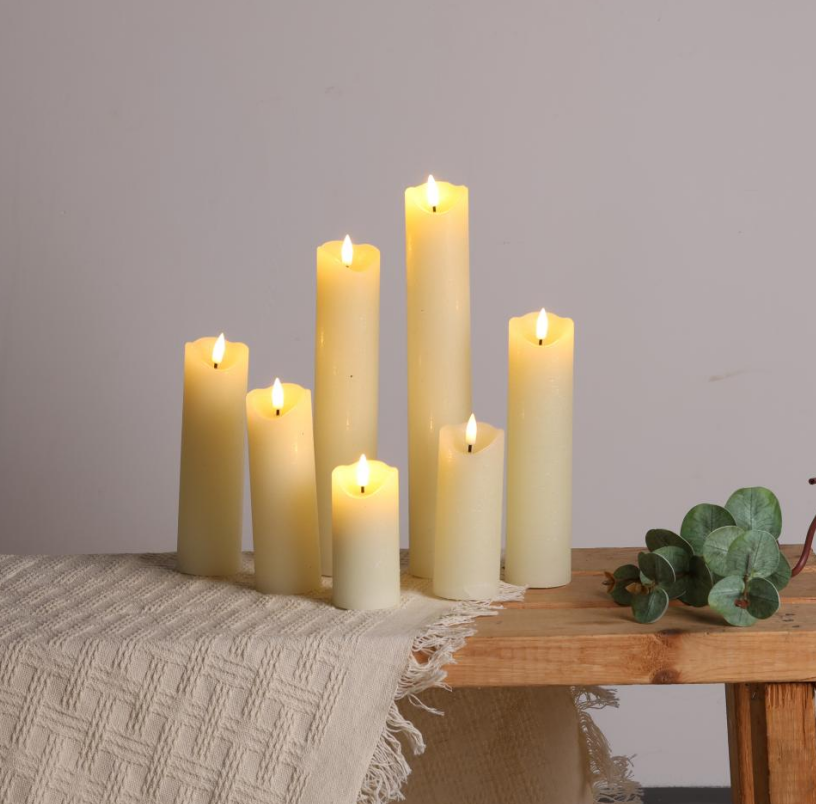 LED-Hochzeitskerzen aus Echtwachs mit Fernbedienung 3