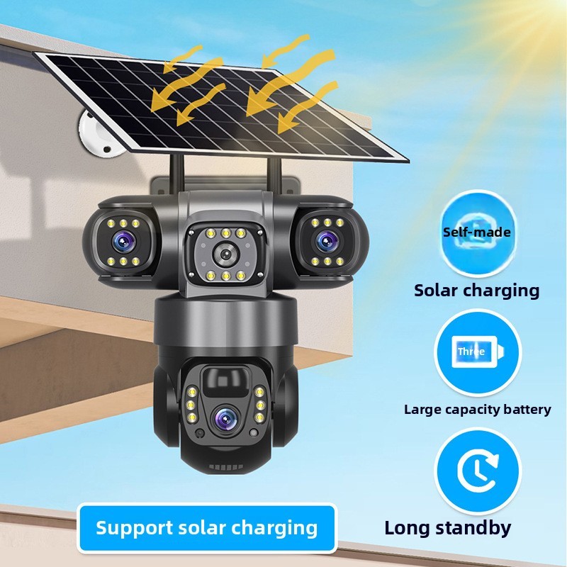 Solar-Überwachungskamera 6MP 360° Schwenk Außenbereich 2