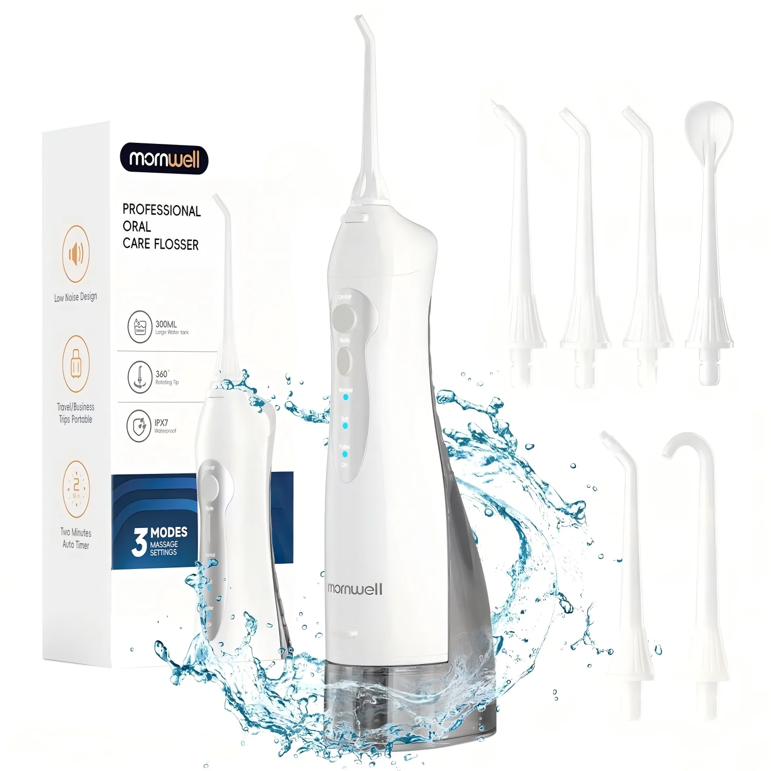Kabelloser Wasserflosser mit 6 Düsen
