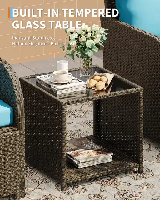 Rattan-Gartenmöbel-Set 4