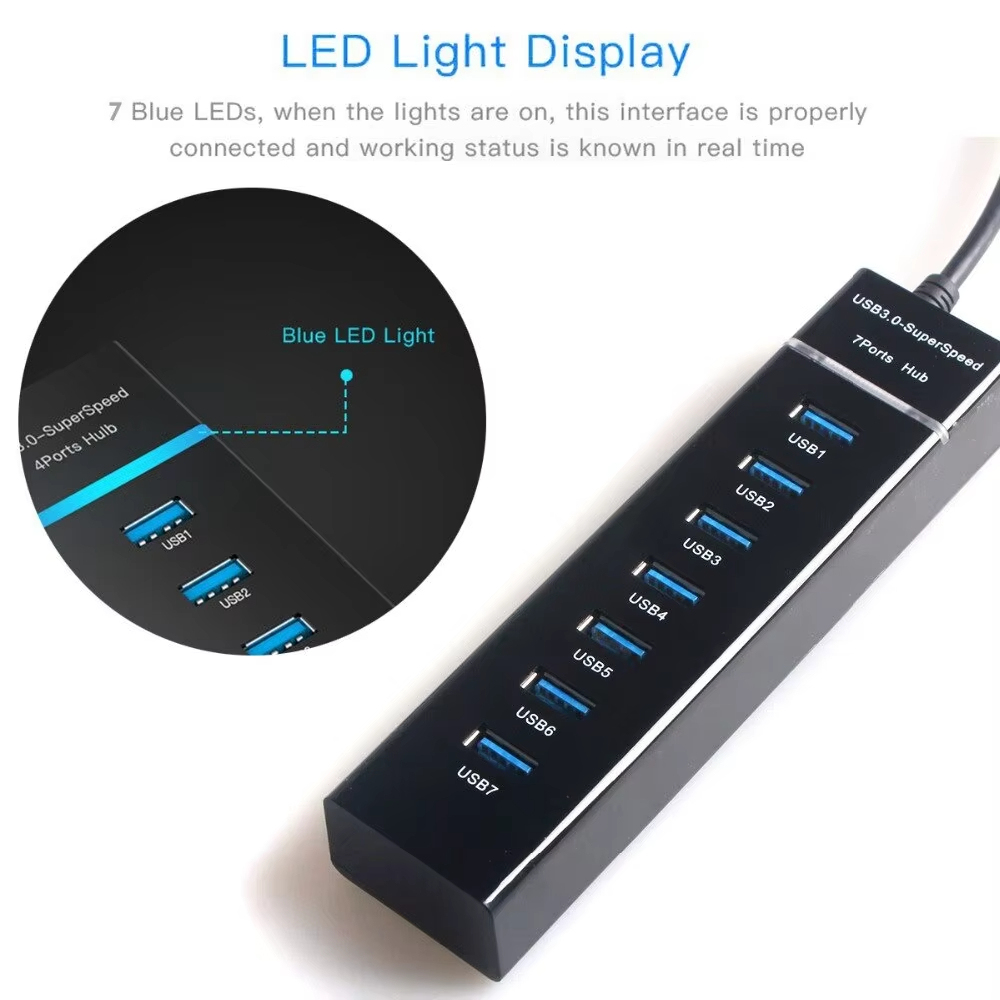 USB 3.0 Hochgeschwindigkeits Hub mit 7 Ports 2