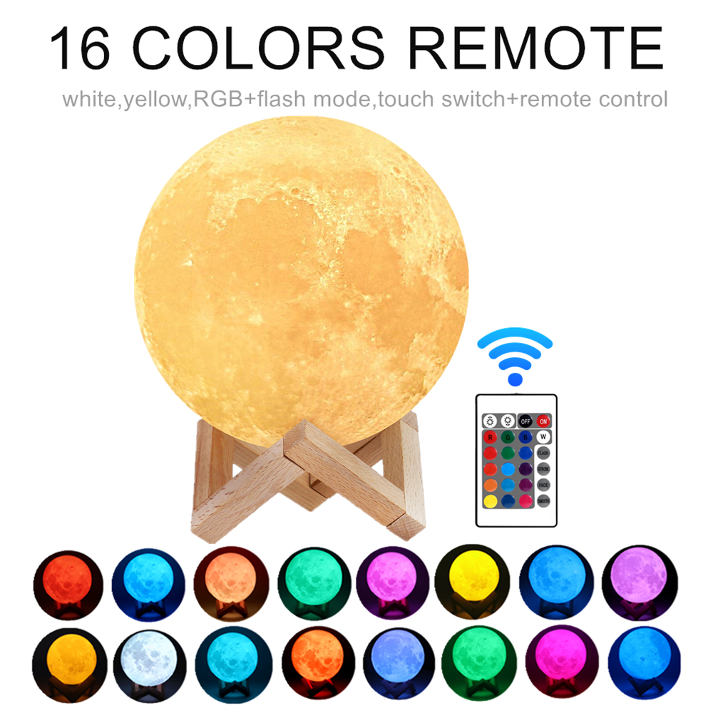 12cm RGB Mond Fernbedienung Nachtlicht 2