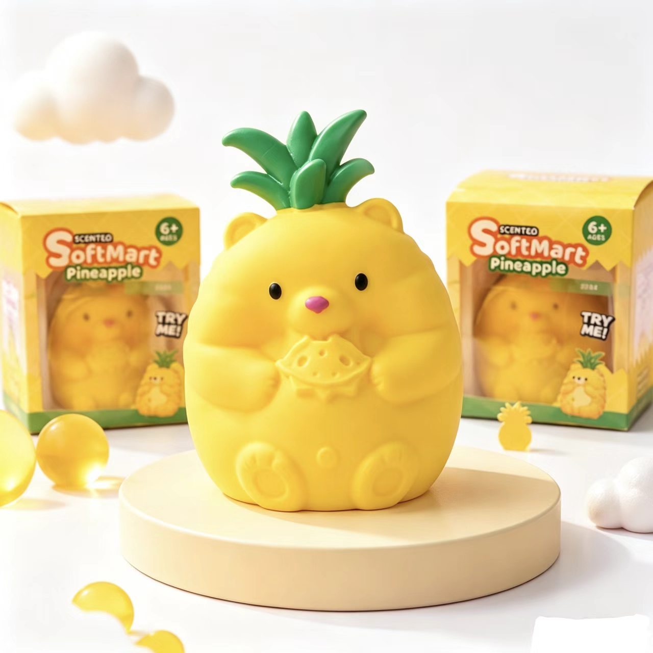 Weicher Ananas-Bär Fidget Toy aus TPR
