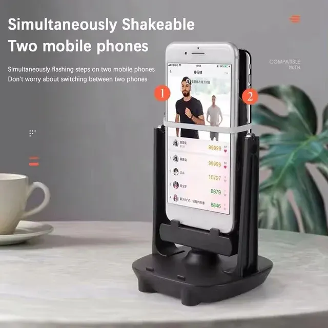 Schreibtisch-Schwingständer für Smartphone mit Schrittzähler 2
