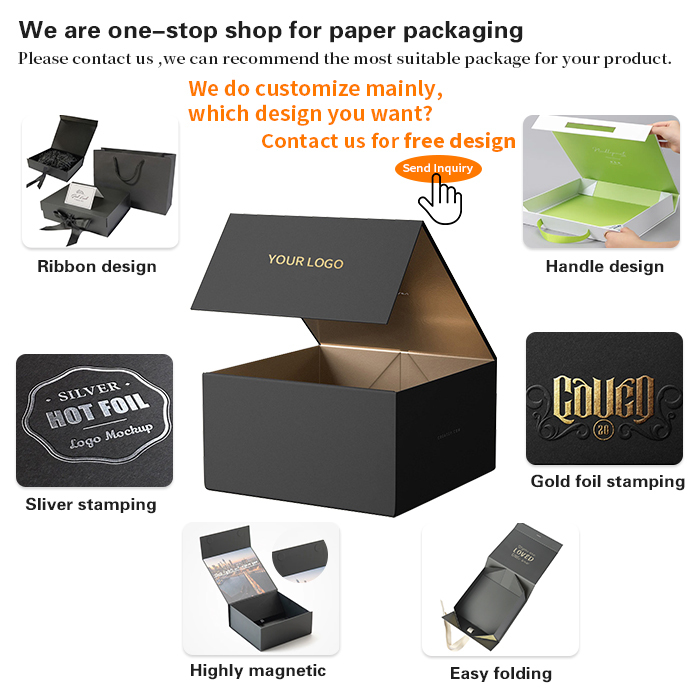 Magnetische Faltbox aus Karton Luxus Geschenkbox 2