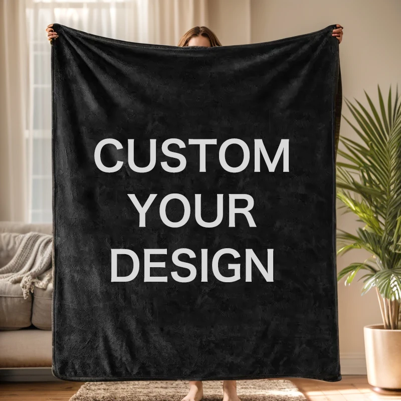 Winter-Fleecedecke aus Polyester mit 3D-Druck