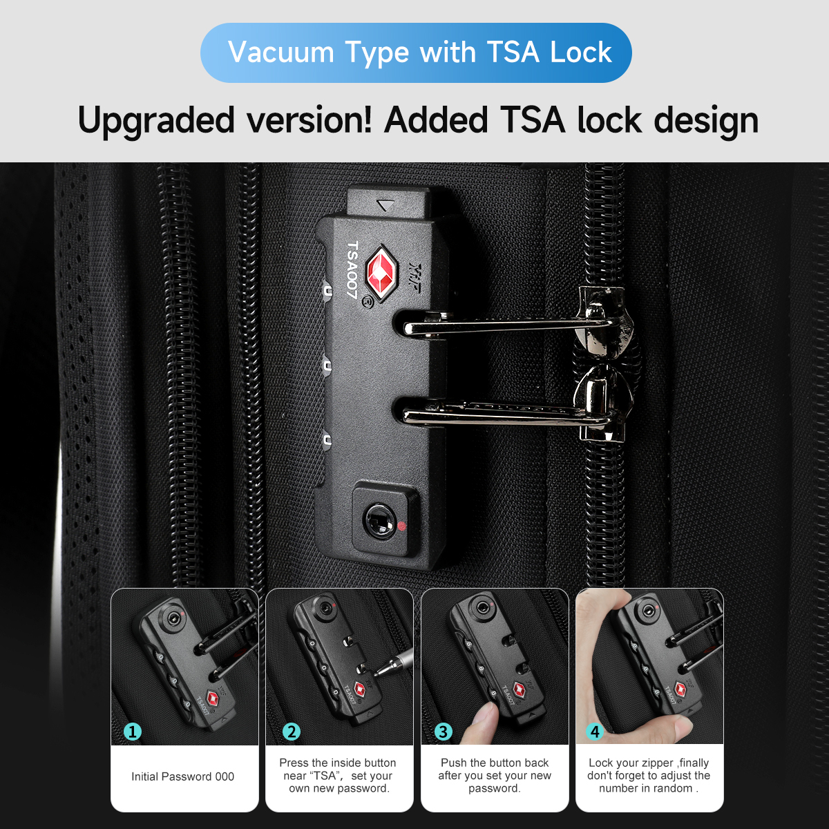 Wasserdichter TSA-Laptop-Rucksack mit Vakuumkompression 4