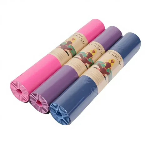 Zweifarbige rutschfeste TPE-Yogamatte extra breit