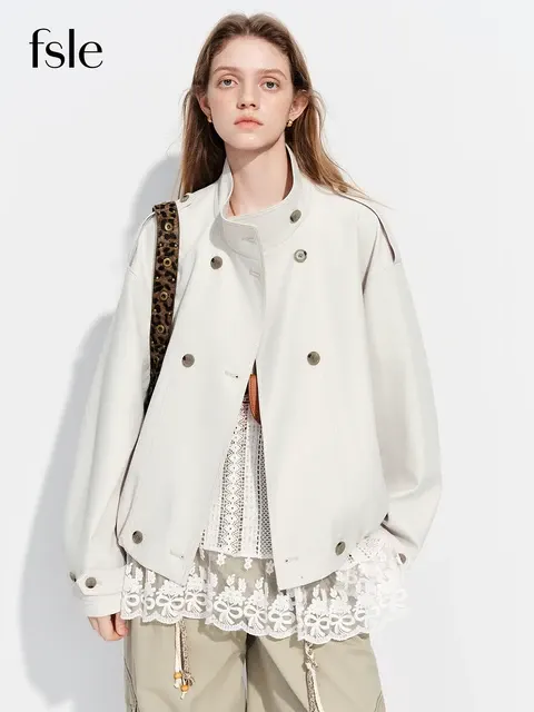 Oversize Kunstleder-Trenchcoat 3