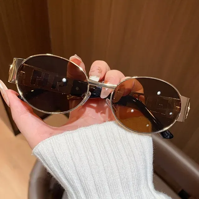 Ovale Metall-Sonnenbrille 3