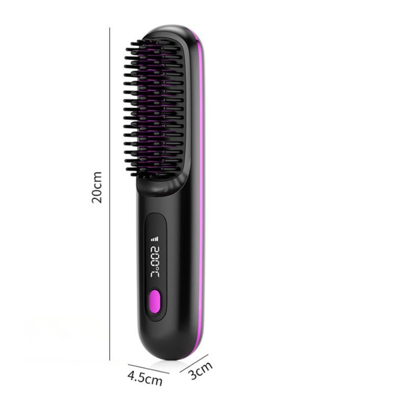 Tragbare LCD Haarglätter-Bürste mit Ionen-Funktion 2