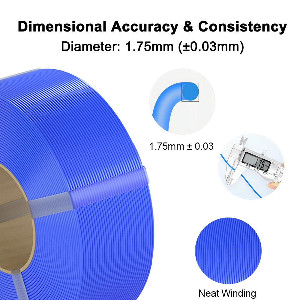 PETG Filament Spulenlos 1,75 mm Basisfarbe 3