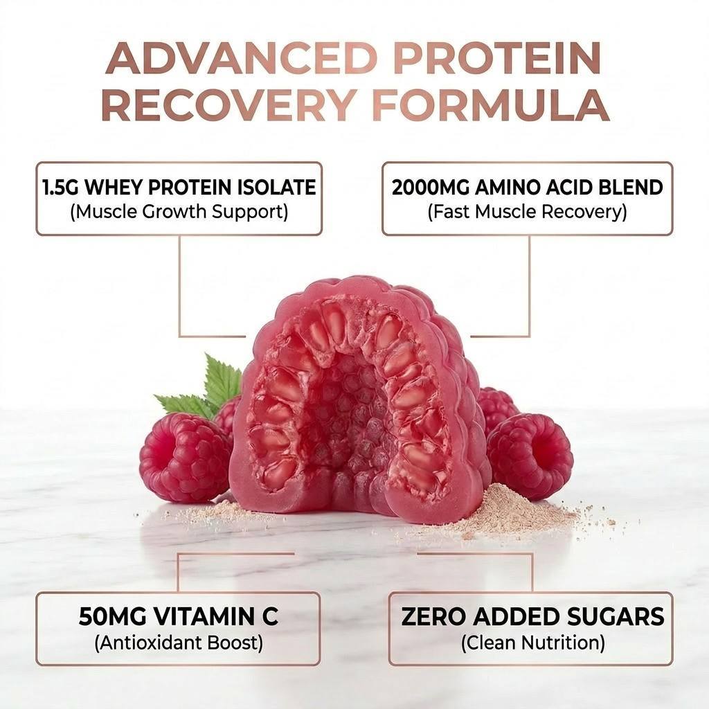 Zuckerfreie Whey-Protein-Gummis, 60 Stück 2
