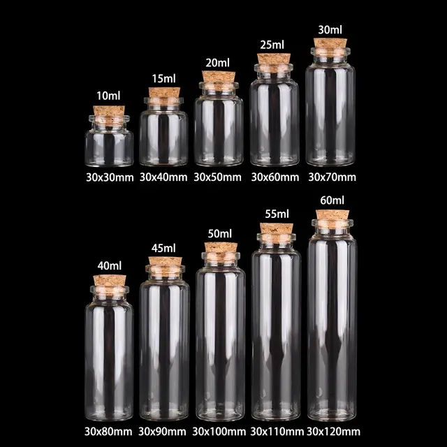 Glasflasche mit Korken 3