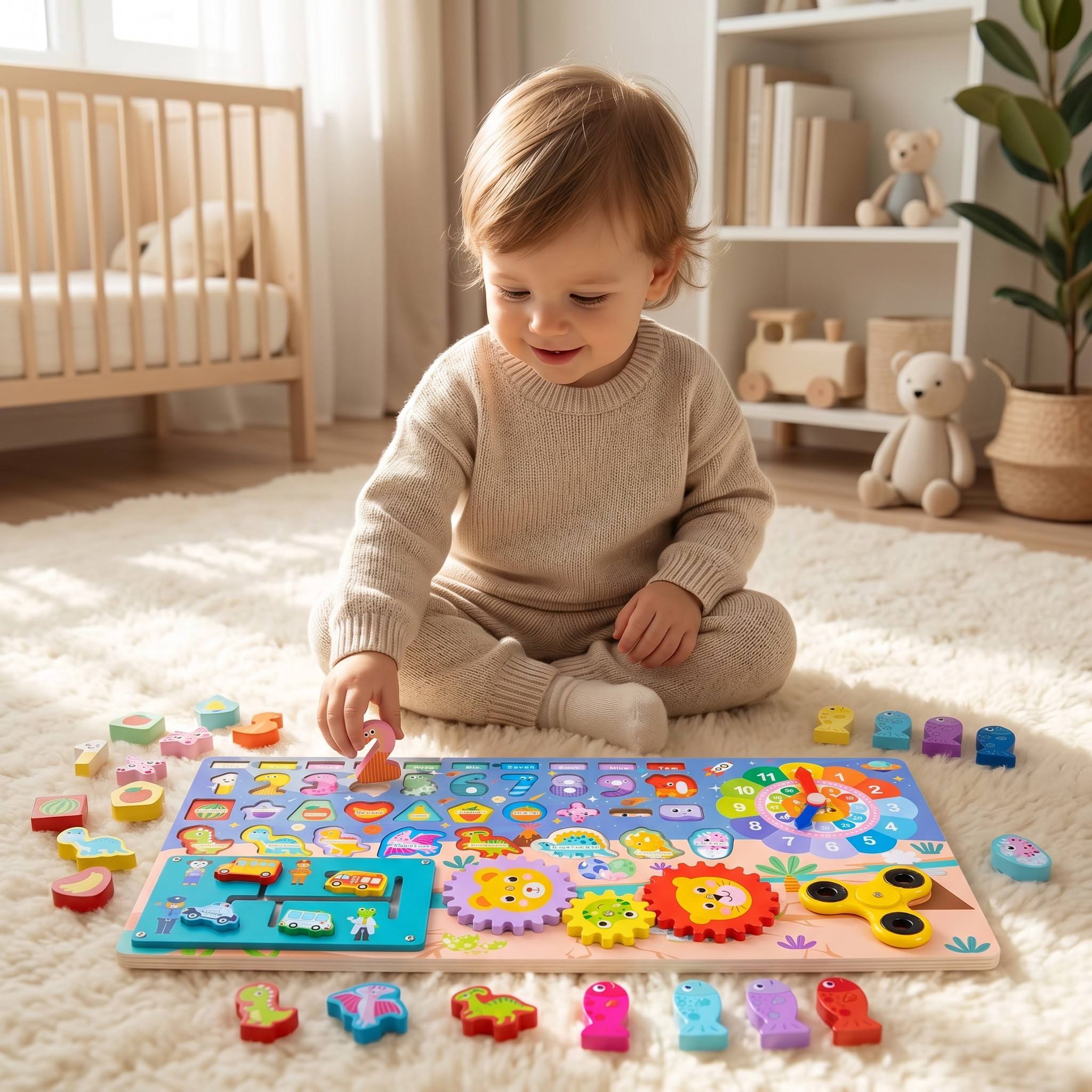 Holz-Montessori-Steckspiel für Kleinkinder 3