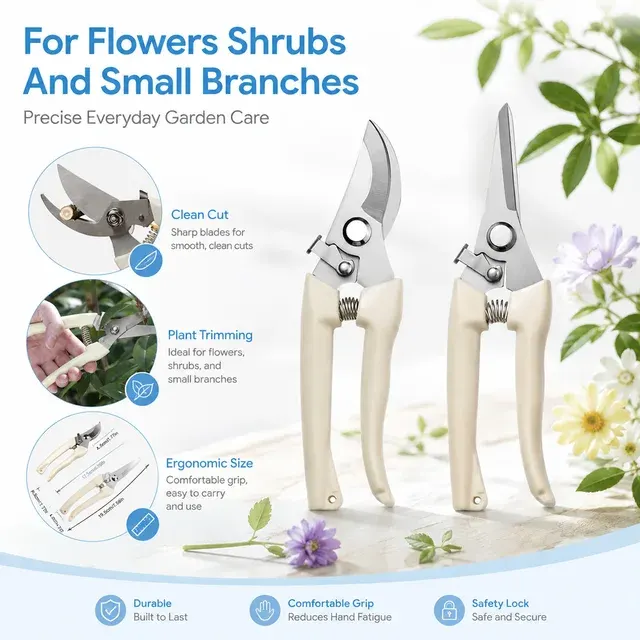 Professionelle Edelstahl-Gartenschere für Sträucher 4