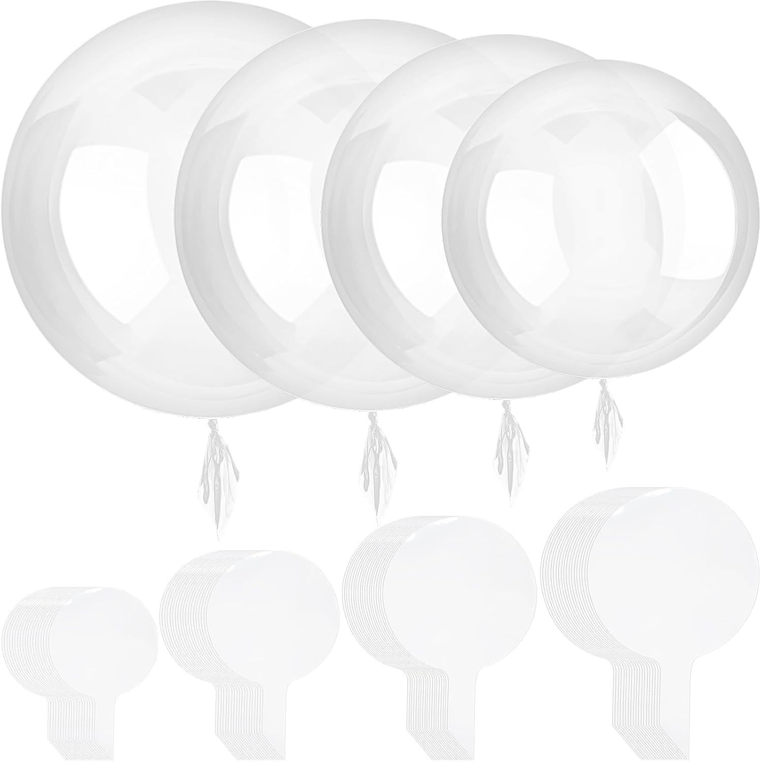 Klare Bubble Ballons zum Befüllen mit LED