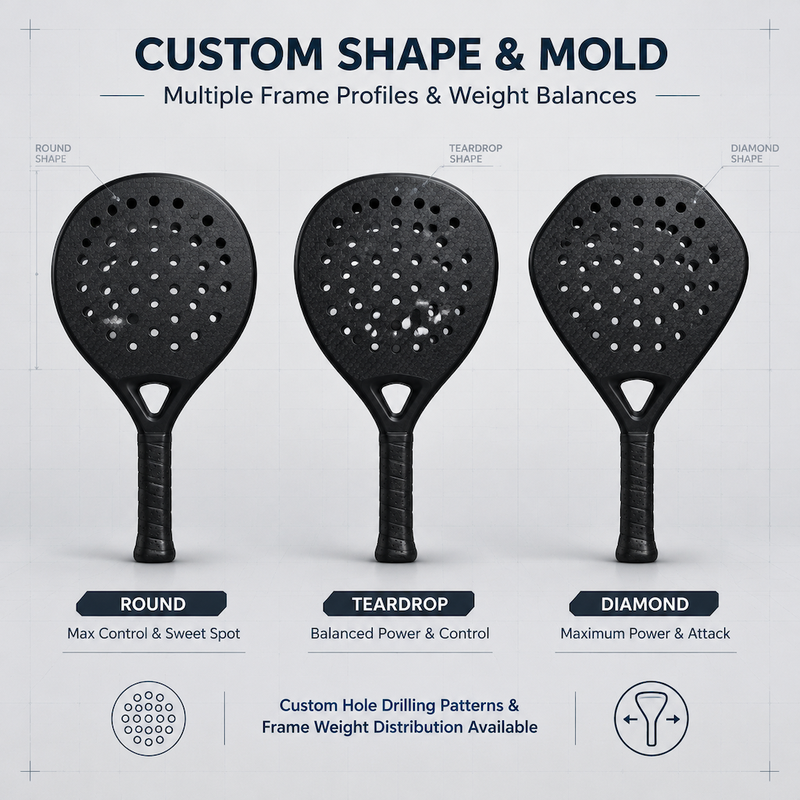 Ultraleichter Vollcarbon-Padelschläger für Outdoor 2