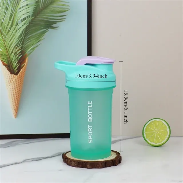 Tragbare 300-ml-Proteinshaker-Flasche, auslaufsicher mit Skala 4