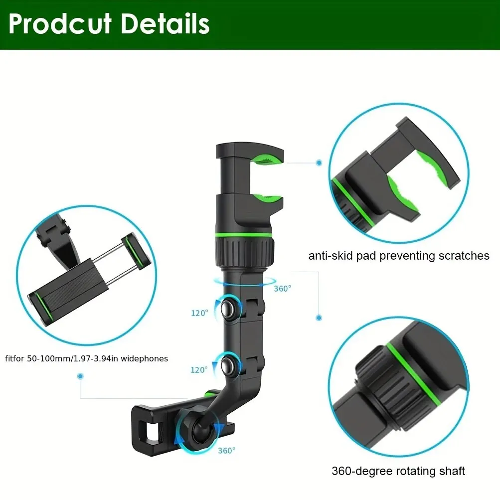 Rückspiegel Handyhalter 360° drehbar versenkbar 2