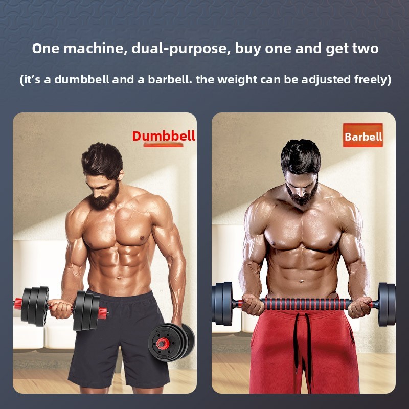 Heimgym-Set mit Langhantel und Kurzhanteln 2