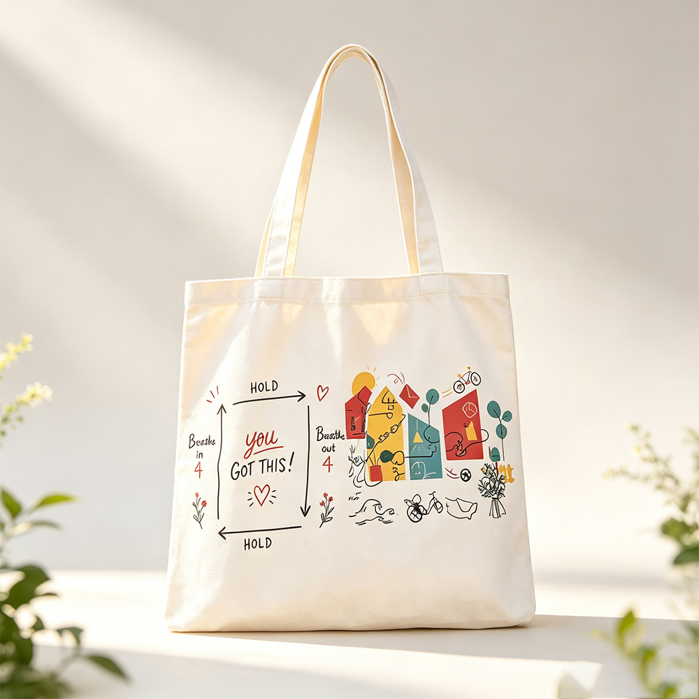 Canvas Tragetasche Damen Schultertasche Einfarbig 4