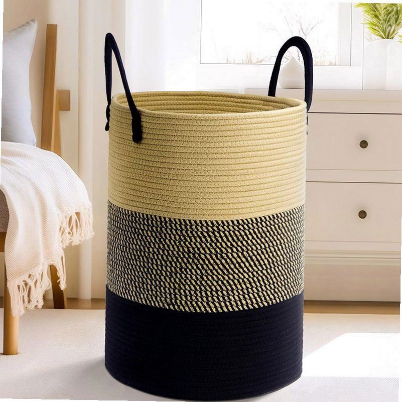 Doppellagiges Rattan-Aufbewahrungskorbset