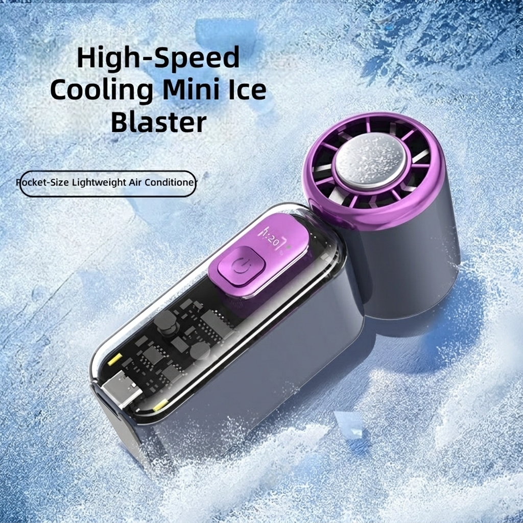 Mini-Handventilator faltbar LED-Licht 4