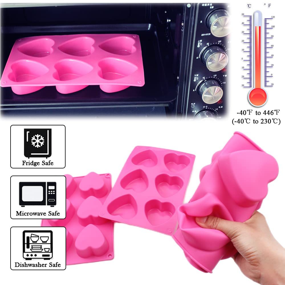 Herzförmige Silikonform für Kuchen und Seife 3