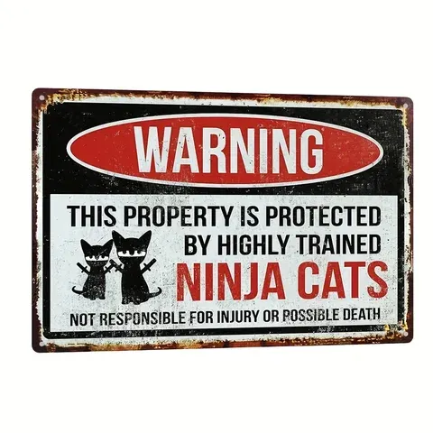 Lustiges Metall-Warnschild