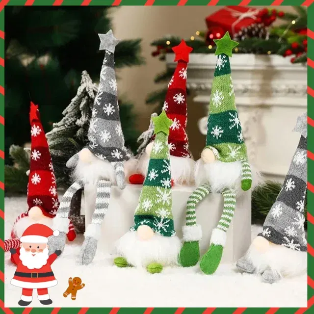 gestrickte LED-Schneeflocken-Puppe 4