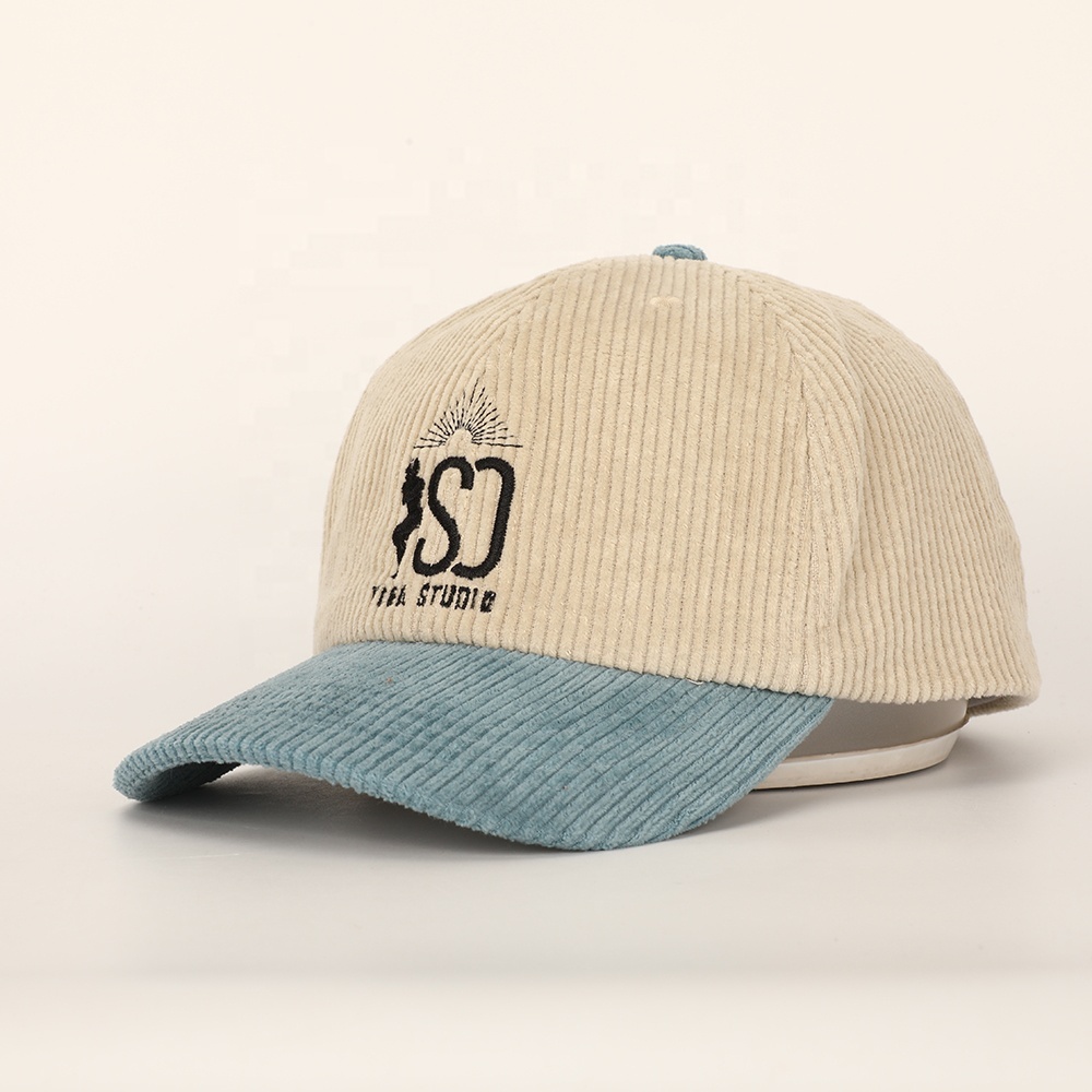 Cord-Dad-Cap mit Stickerei und gebogenem Schirm 4