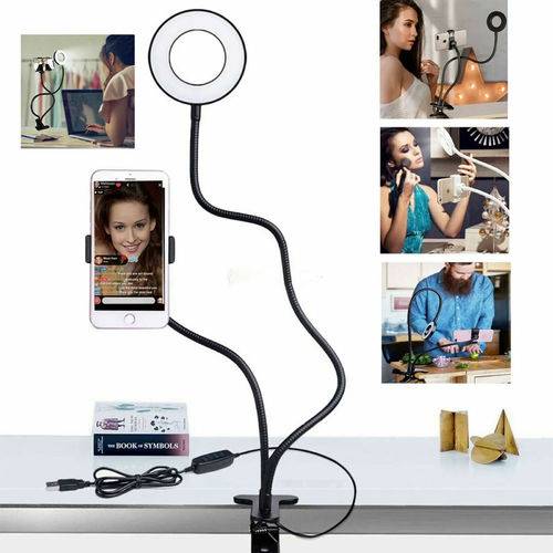 Dimmbares Ringlicht mit Selfie-Stativ