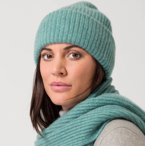 Merino-Kaschmir Strickmütze Rippstrick Damen 3