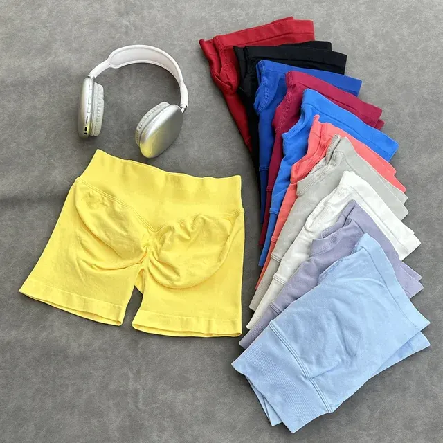 Nahtlose Booty-Yoga-Shorts mit hoher Taille 1