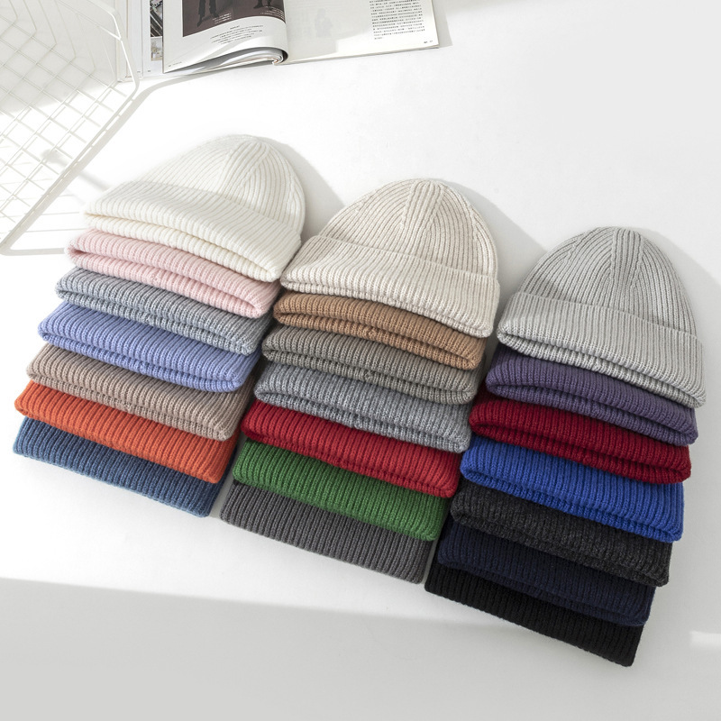 Merino Wollmütze Ripp Strick Beanie 2