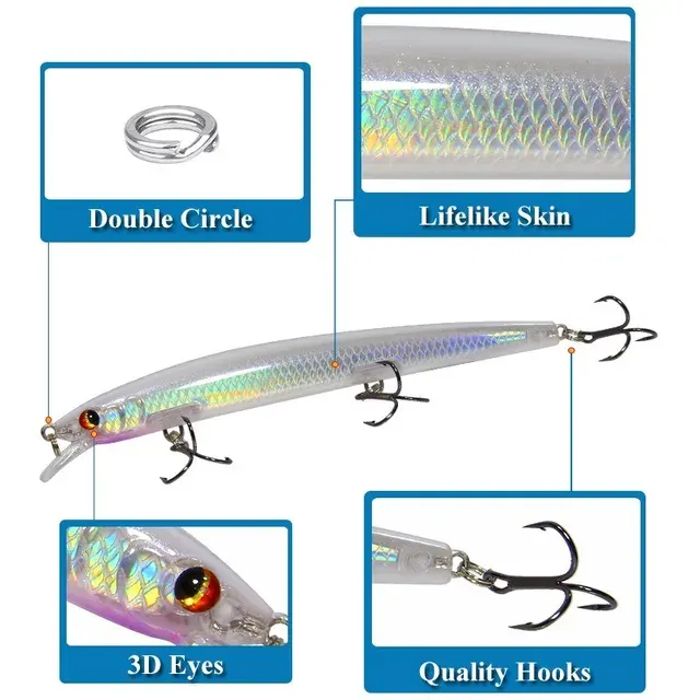 Klassischer Minnow Wobbler 135 mm Hecht 4