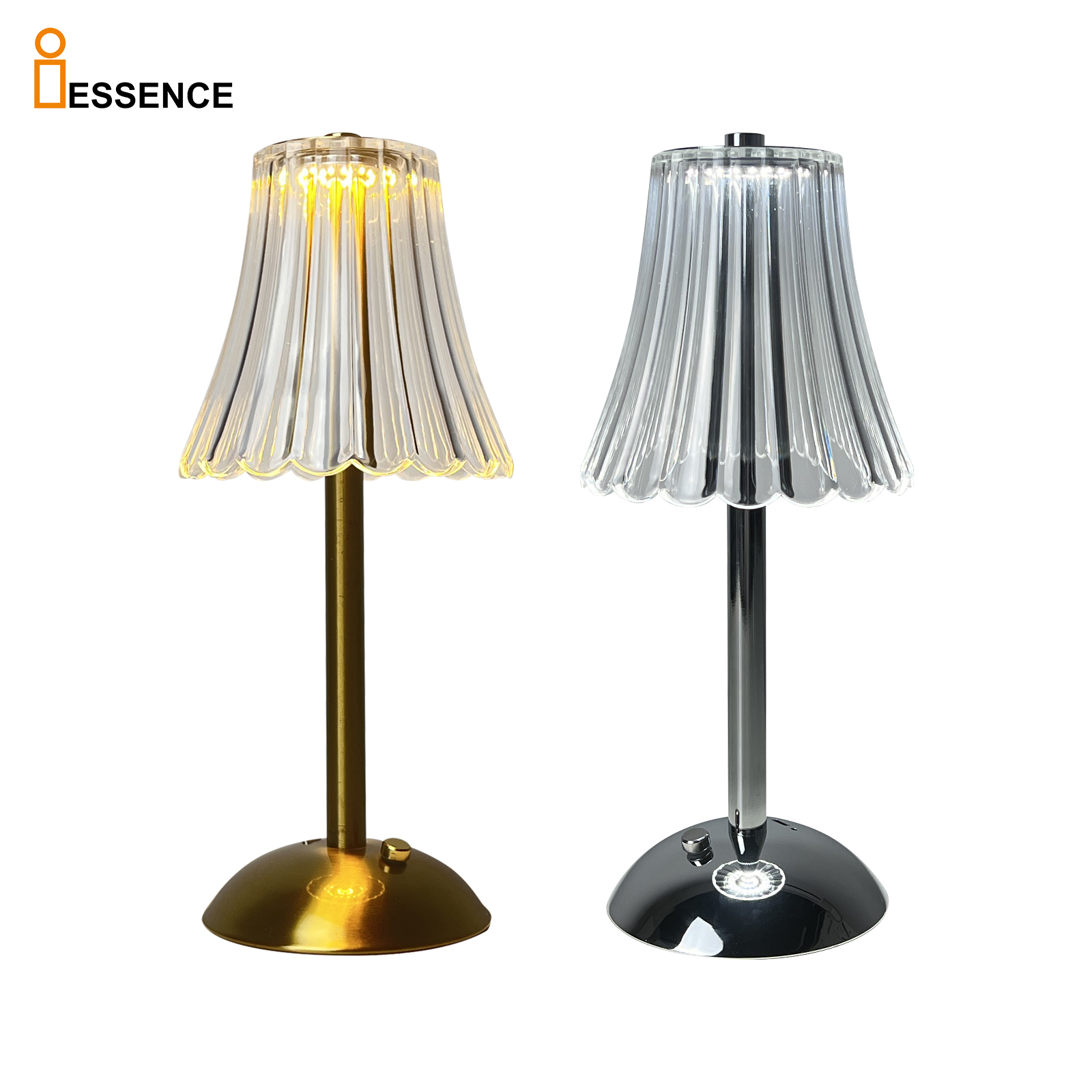 Kabellose Pilz-LED-Tischlampe aus Aluminium
