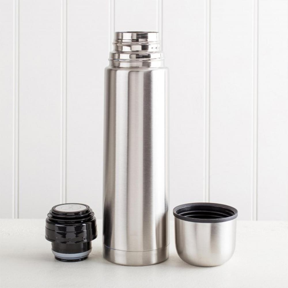 Doppelwandige Edelstahl-Isolierflasche 1 L 2