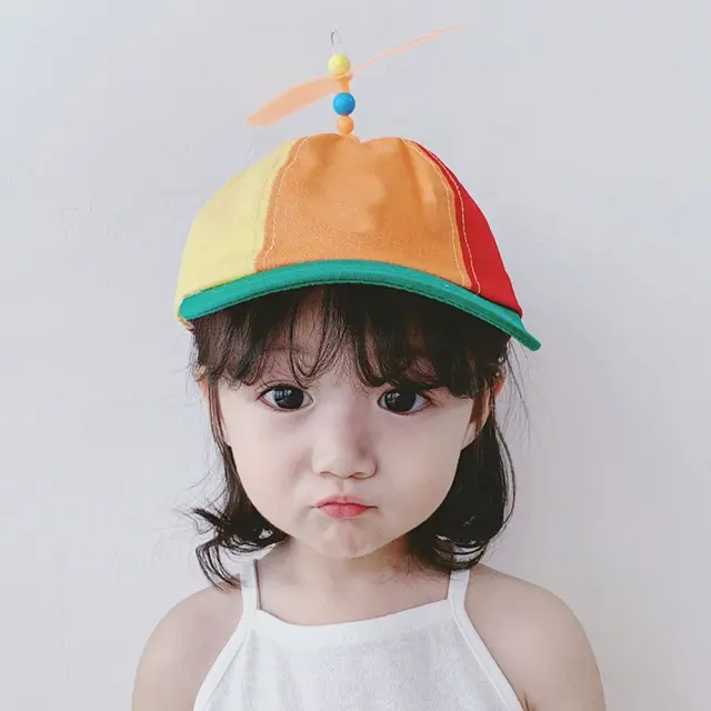 Bambus-Snapback mit Hubschrauber für Kinder 3
