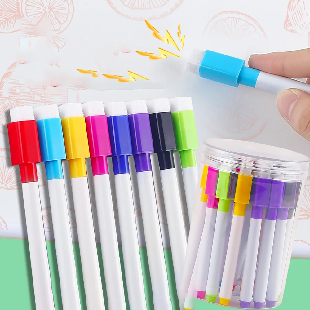 8-Farben Whiteboard-Stifte-Set mit Kugelspitze