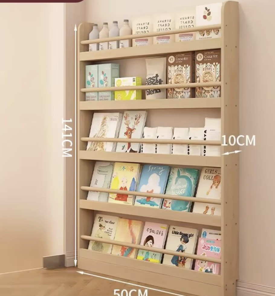 Kinder-Wandbücherregal mit Schrank 3