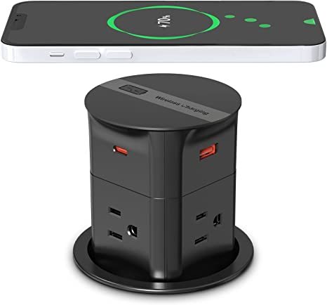 US-Steckdose mit 15W Wireless Charger 3