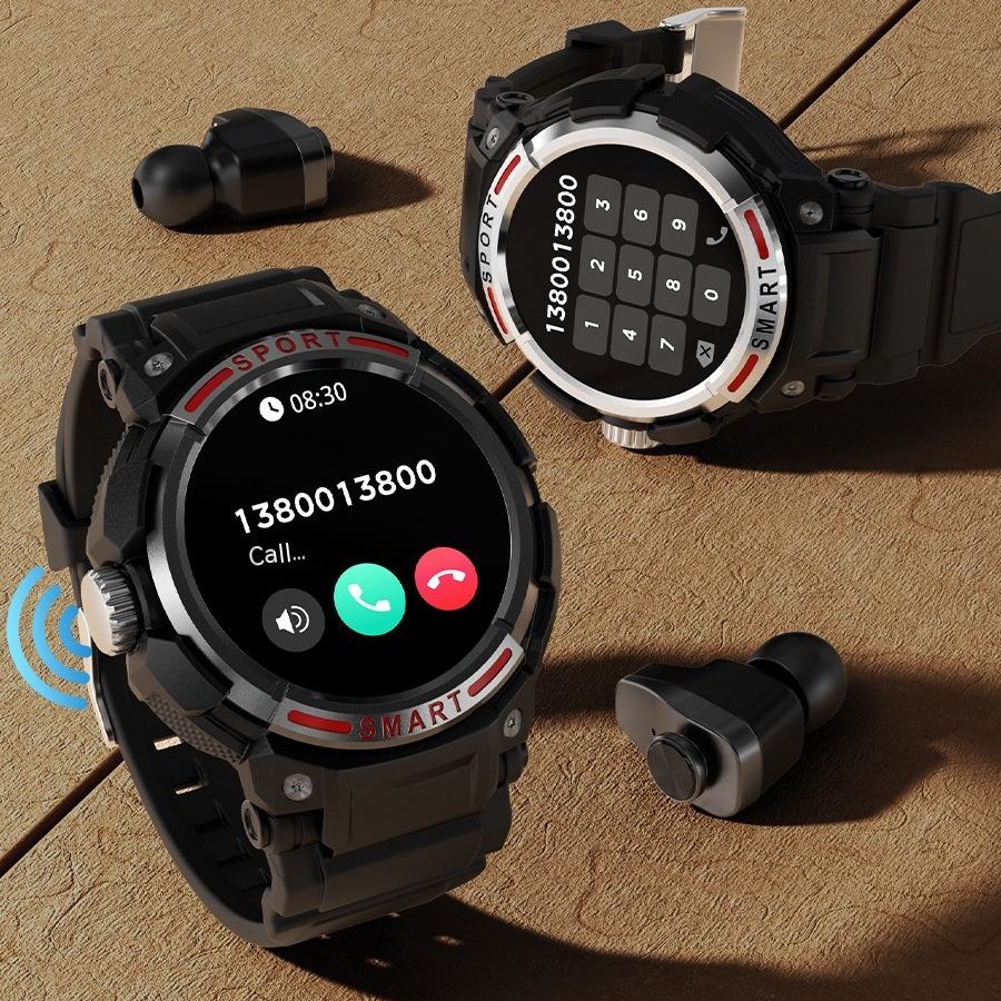 Smartwatch mit Bluetooth-Kopfhörern 2-in-1