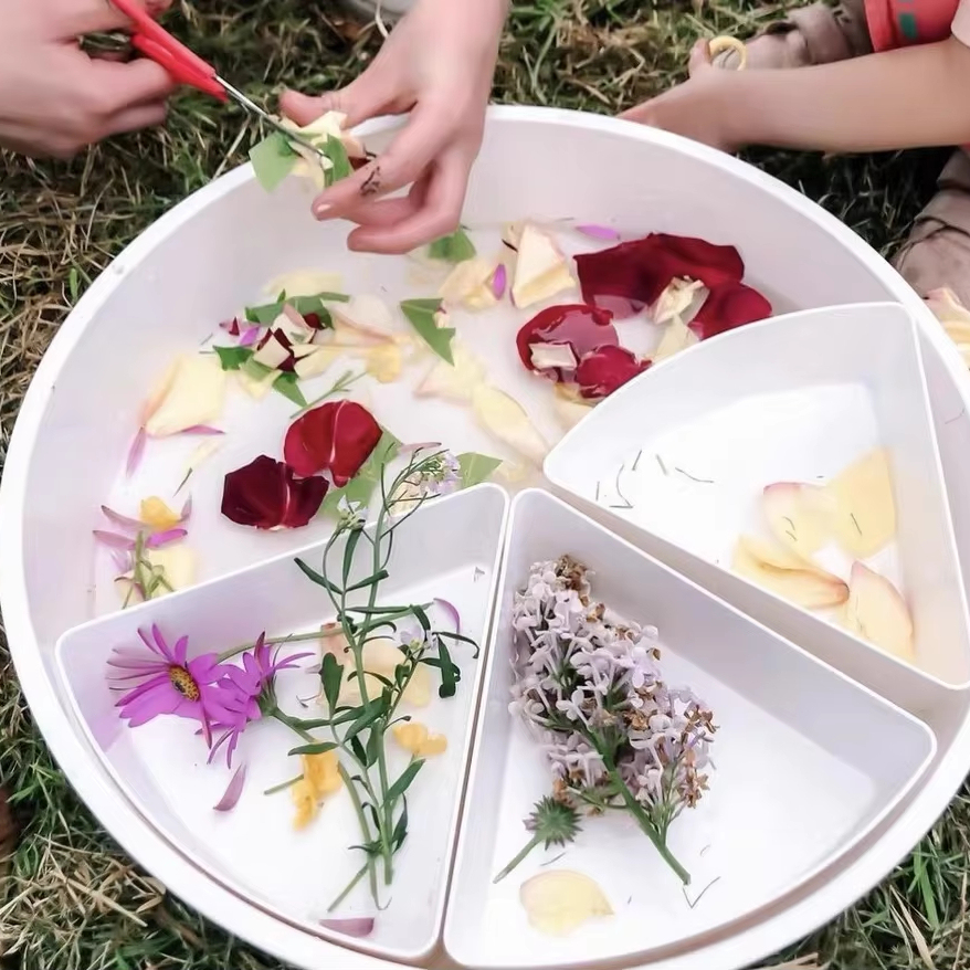 Montessori Sinnesbox mit Deckel und Einsätzen