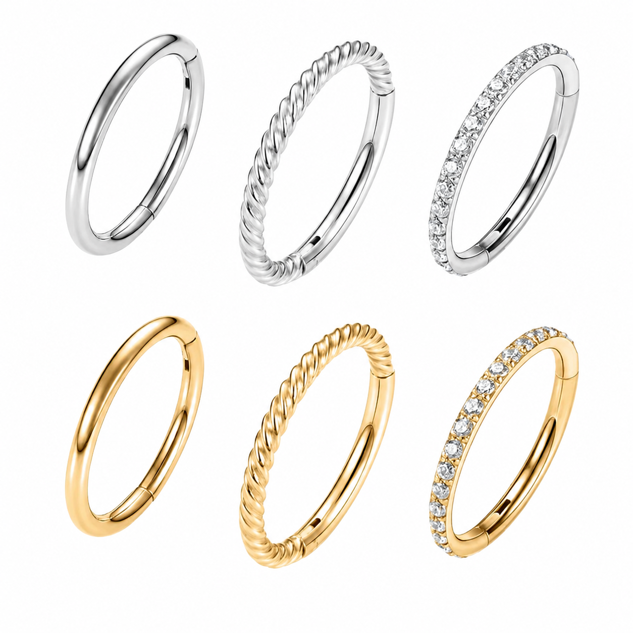 Dreiteiliges Piercing-Set aus Edelstahl 3