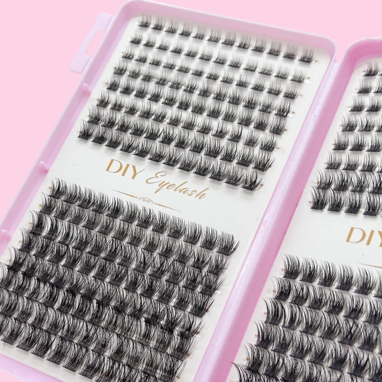 Natürliche Mischlängen-Falsche Wimpern Bündel 3
